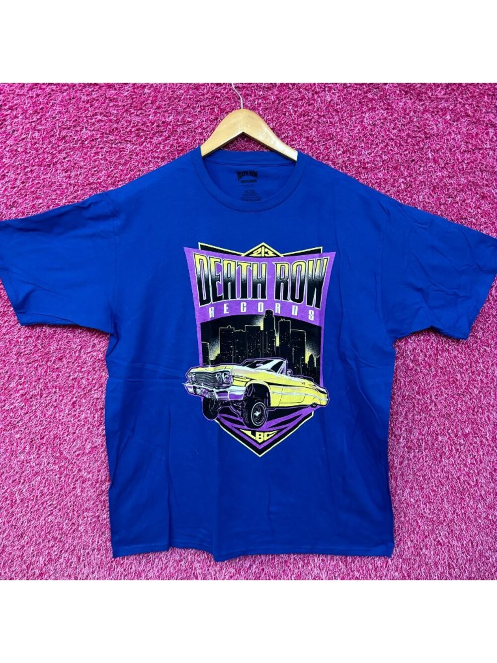 Death Row Records 213 LBC Skyline Low Rider Hip Hop Tee XL